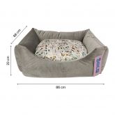 Bold dog bed glow green speckles 86x66x23cm