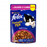 Felix fantastic mix salmón y carne 85g
