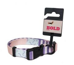 Bold collar purple abstract T-3 33-50 x 2cm
