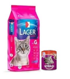 Lager gato adulto 10Kg + lata Whiskas carne de regalo (Exclusivo online)
